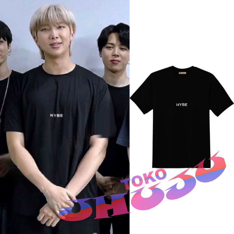 Baju Tshirt BTS Member HYBE Logo Kecil Tengah // Tshirt BTS Namjoon taehyung jungkook jimin