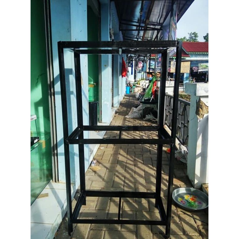 CUSTOM RAK AQUARIUM UKURAN 60x30x120 3 TINGKAT (PELUNASAN DP)
