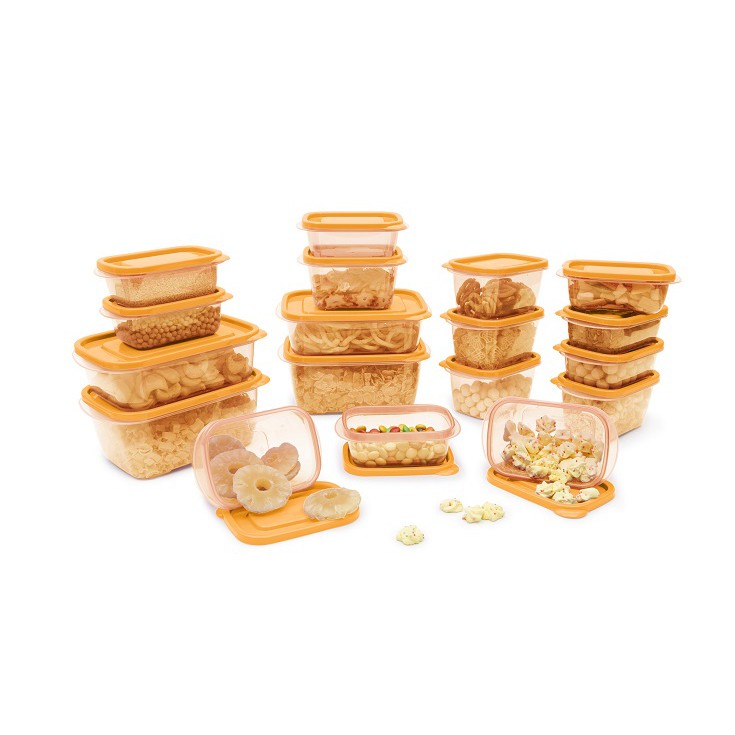 Dusdusan Azumi set of 18 | Toples Kulkas Plastik | Tempat Bumbu | Wadah Penyimpanan Freezer