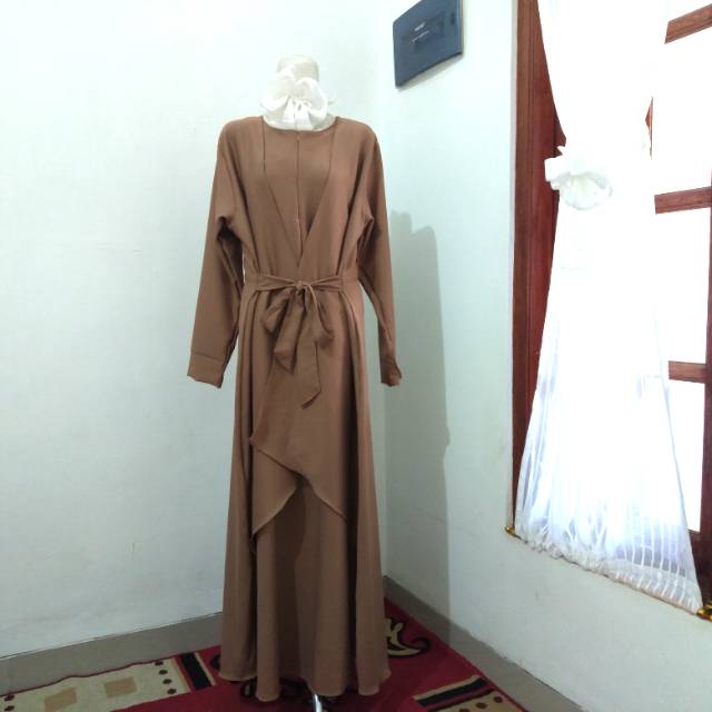 Gamis Moscrepe Gamis Terbaru Murah Bukan Nabtik Collection Gamis Layer Jumbo