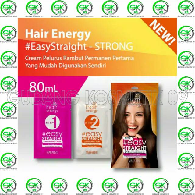 Makarizo Hair Energy Easy Straight Strong 80ml x 2step Obat Pelurus Rambut