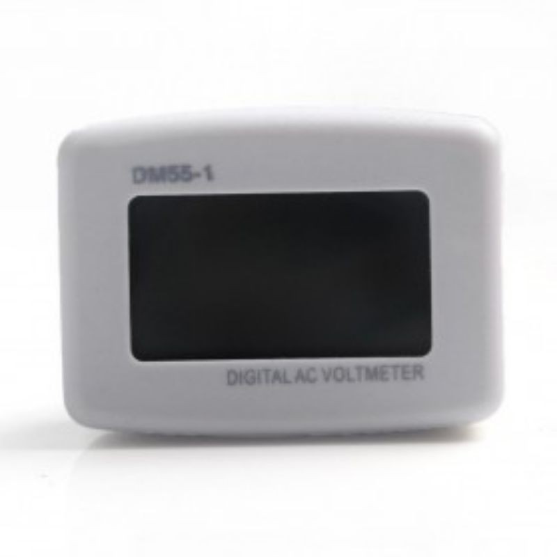 Voltmeter Digital AC EU Plug 110-300V / Alat Pengukur Listrik - DM55-1 - White