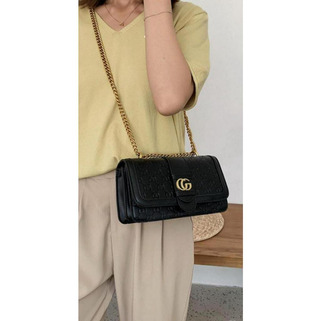 TAS WANITA IMPORT/TAS SELEMPANG GUCCI CANTIK - Hitam