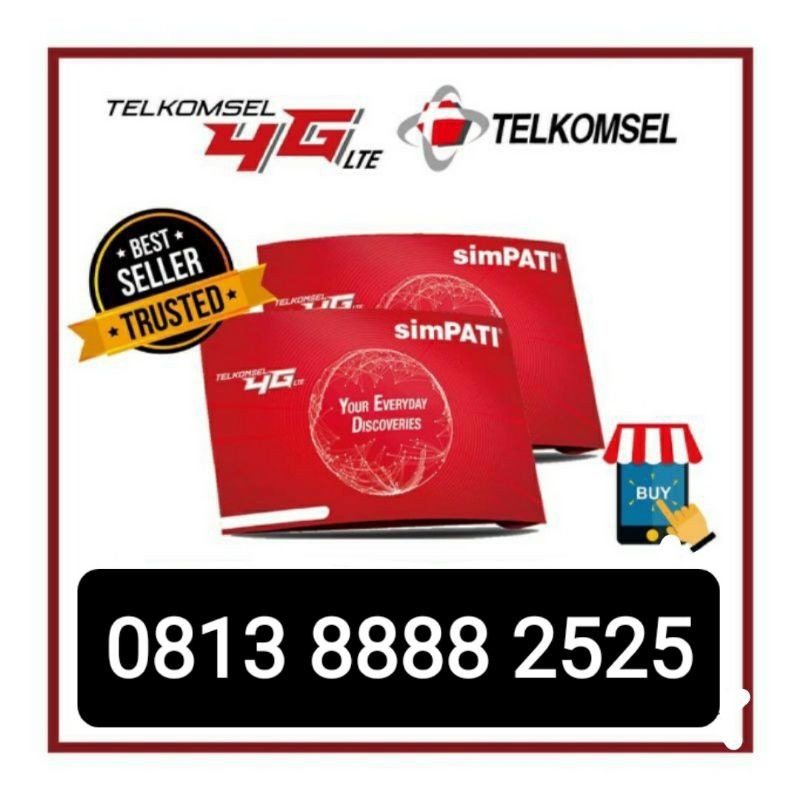 NOMOR CANTIK SIMPATI KWATED 8888,2525, 0813 8888 2525,