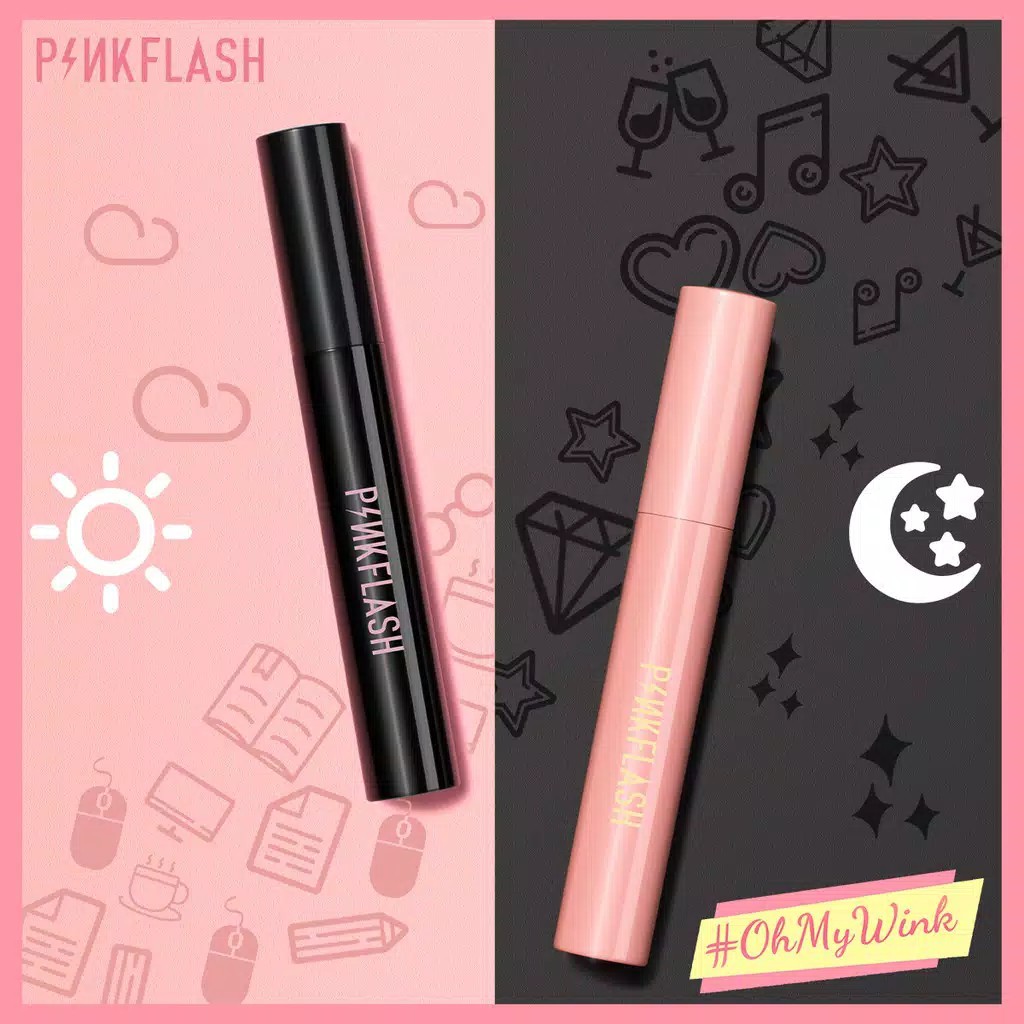 PINKFLASH Maskara Fiber Tahan Air Mascara PINKFLASH - Celebshine