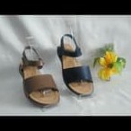 SEPATU SANDAL WANITA AUSTIN 5634 KHAKI & NAVY