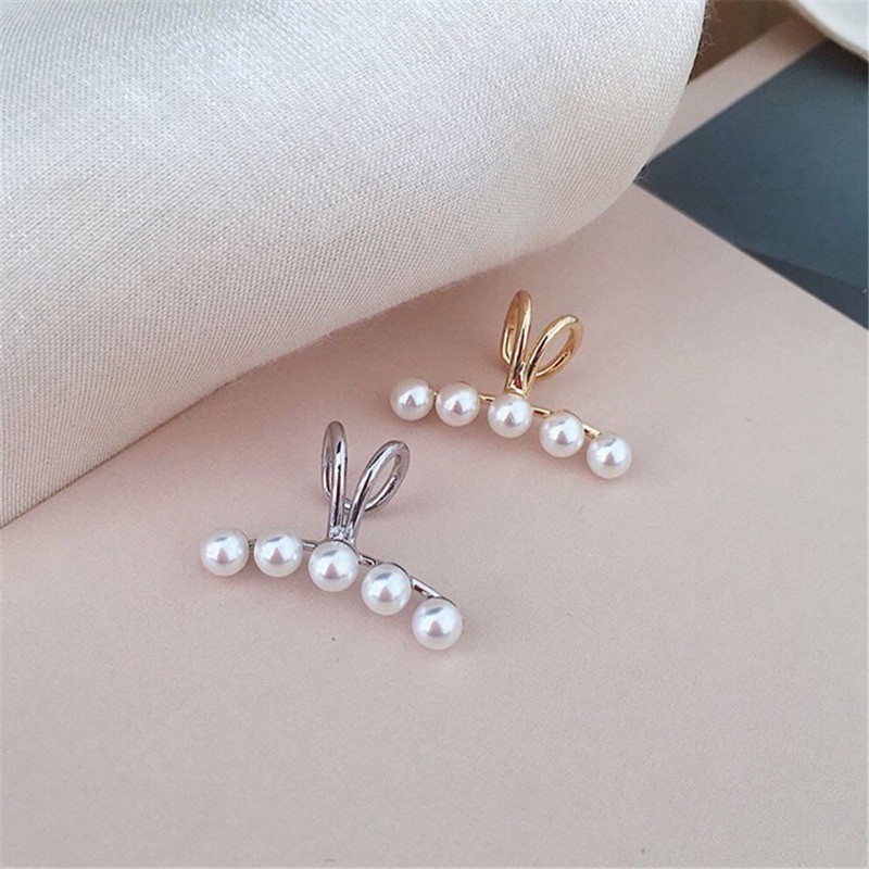 1pc Anting Clip Mutiara wanita