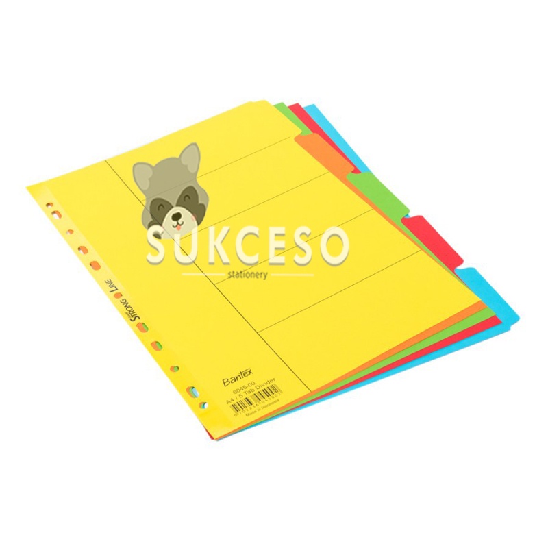 

Bantex A4 6045 00 5 Tab Divider Index / Pembatas Ukuran A4