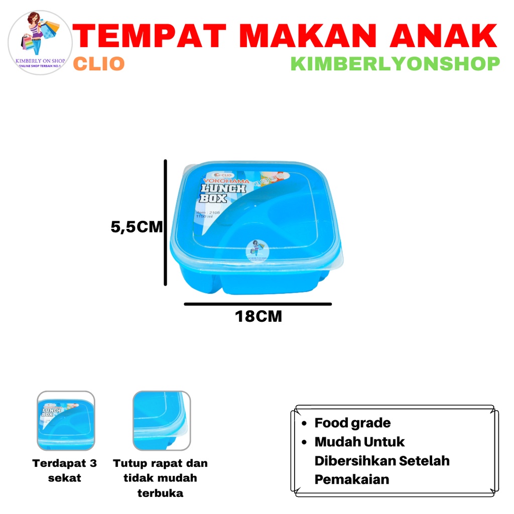 Lunch Box Tempat Makan Kotak Bekal Souvenir Ultah Clio Yokohama