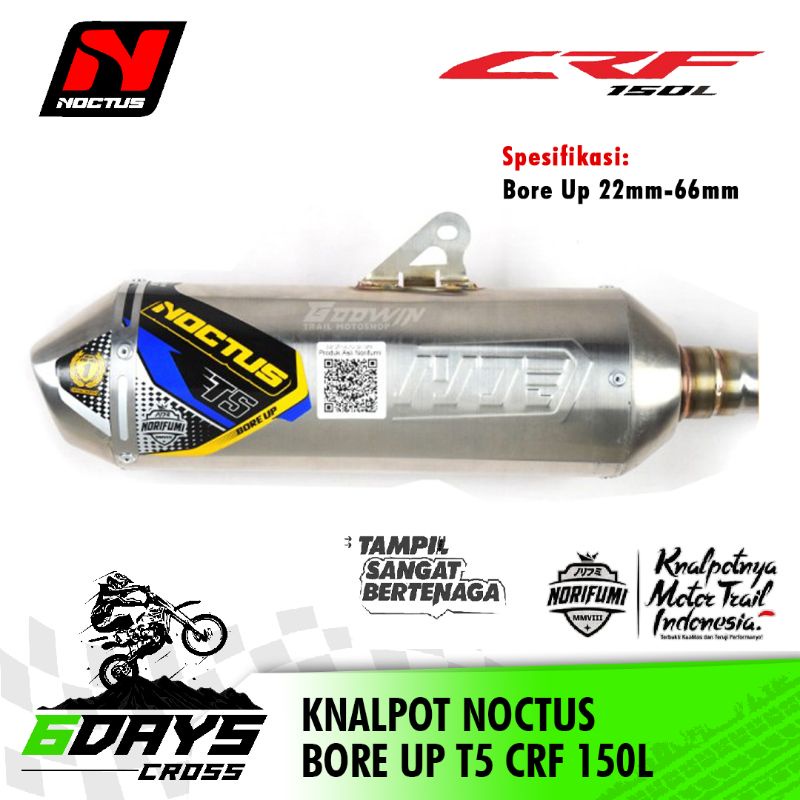 KNALPOT NORIFUMI NOCTUS BORE UP T5 CRF 150L