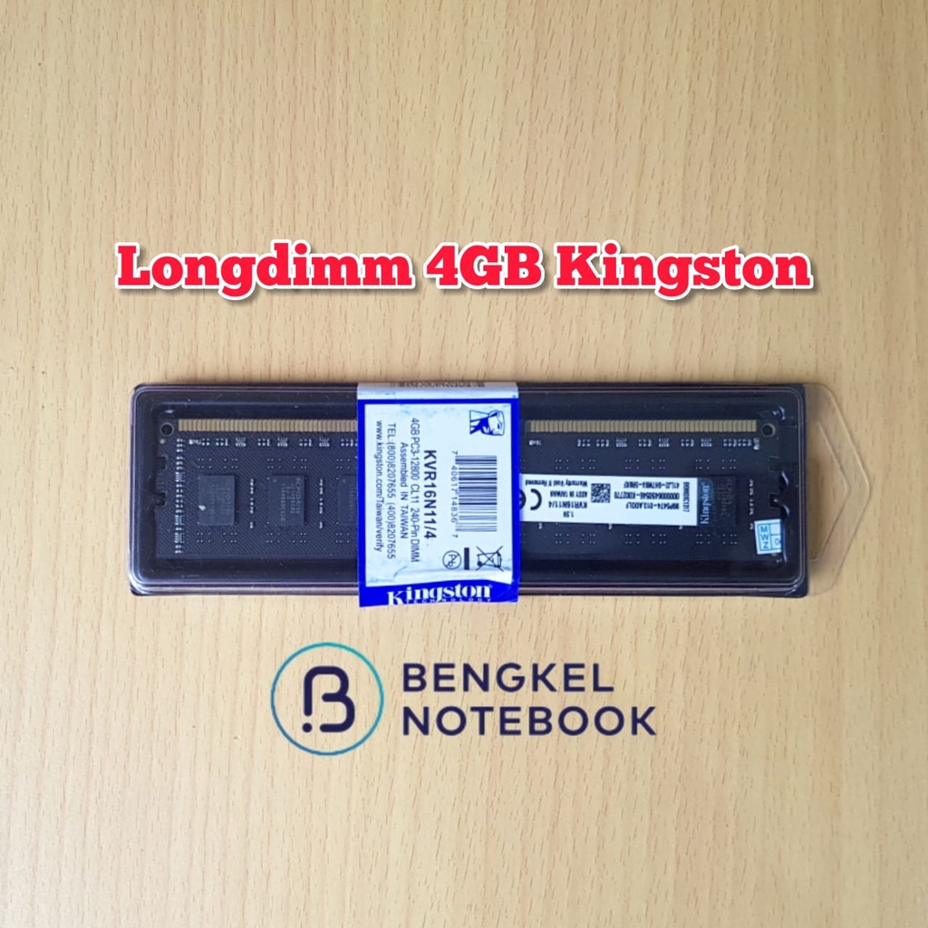 LONGDIMM Memory RAM PC DDR3 4GB PC12800 Kingston