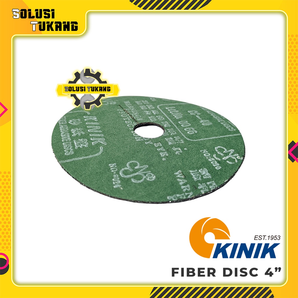 Amplas Bulat 4" Kinik Fiber Fibre Disc Grit CC40 CC 40