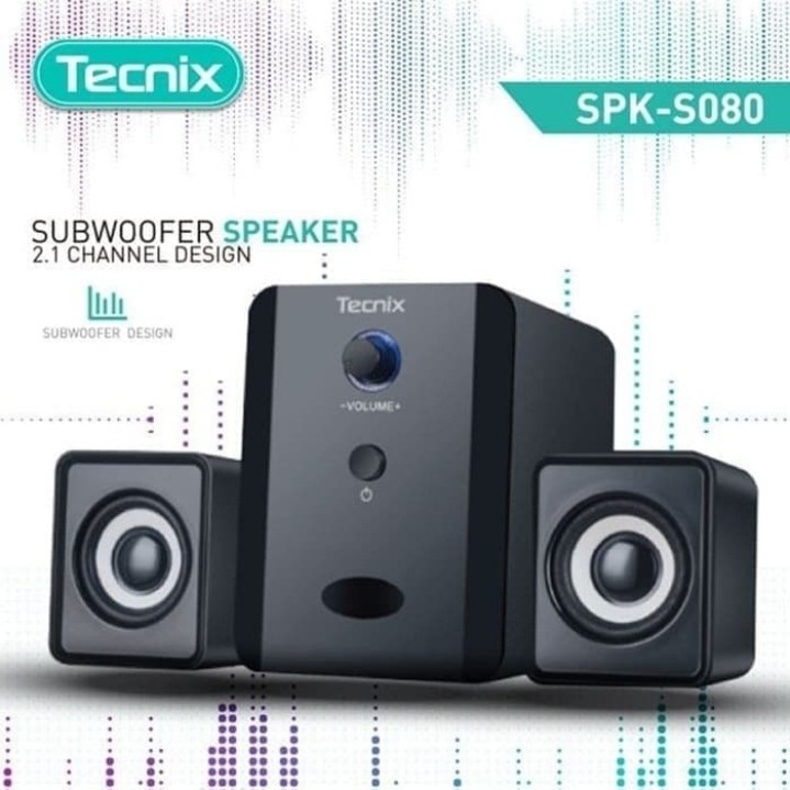 Tecnix SPK-B080 Bluetooth Subwoofer Speaker 2.1