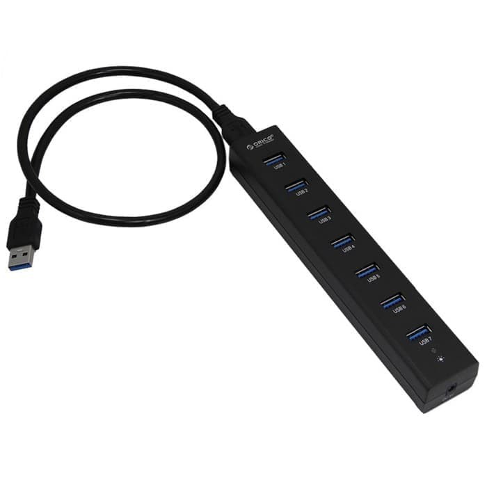 Accessories Orico USB HUB H7013-U3-V1 7 Port USB 3.0 Super Speed + Adaptor