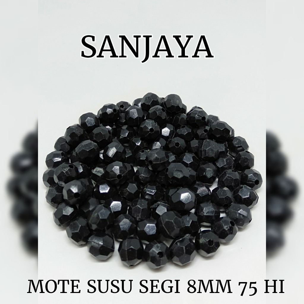 MANIK SUSU / MOTE SUSU / MANIK SEGI / MOTE SEGI / MANIK SUSU SEGI 6MM / MANIK SUSU SEGI 8MM / MOTE SUSU SEGI HITAM