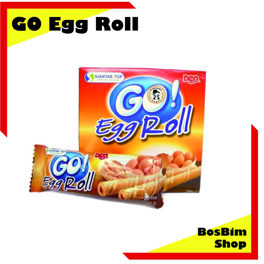 

Go Egg Roll Biskuit Biscuit Box 24pcs 10gr Snack Makanan Ringan Cemilan Bos Bim Shop Siantar TOP