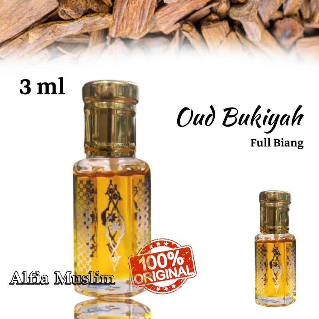 Parfum Saudi Oud Bukiyah Full Biang 6 ML Dan 3 ML Aroma Saudi Exclusive