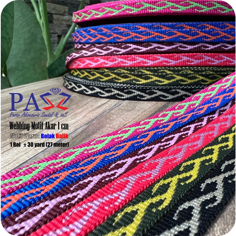 Webbing Motif Akar 1 cm isi 30 Yard