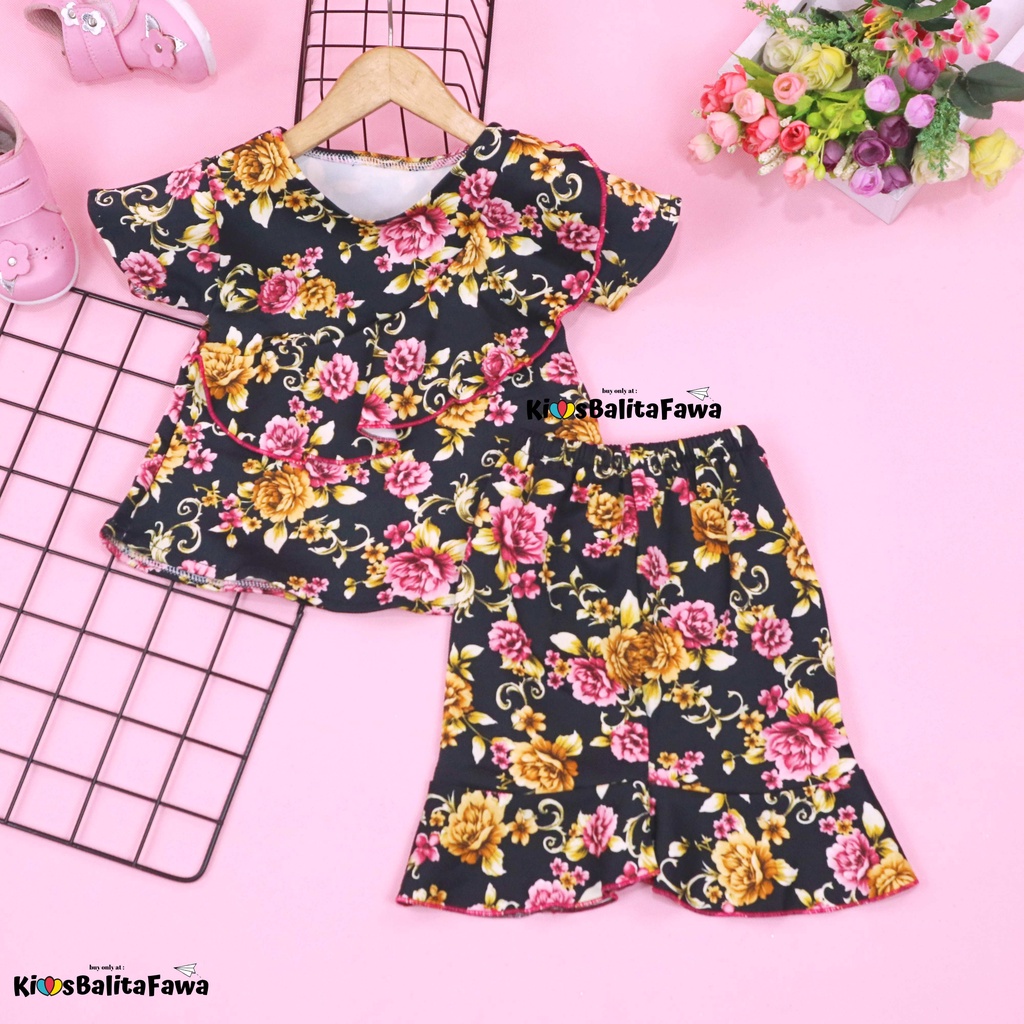 (MOTIF) Setelan Lolly Anak uk 1-2 Tahun / Atasan Bawahan Rok Kulot Perempuan Baju Harian Pakaian Cewek Murah