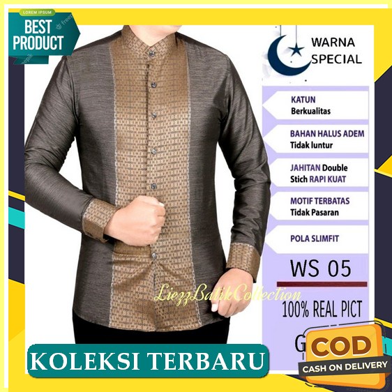 Baju Koko Muslim Pria Dewasa Kemeja Kameja Bju Busana Fashion Coco Kokoh Kurta Pakistan Turki Qurta 
