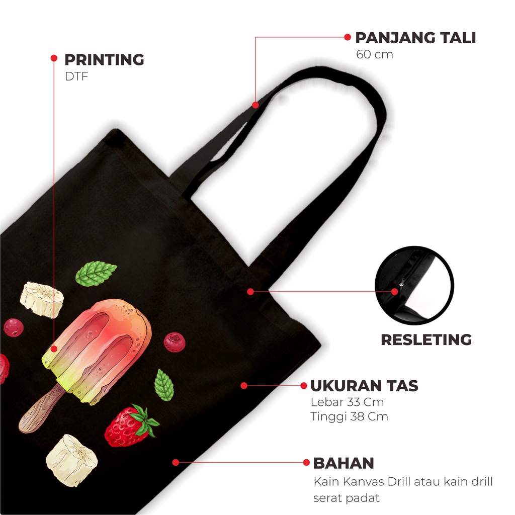 Sevine Totebag Tas Wanita Tote bag Resleting Girl Vintage Retro Colorful Black Series  - VTC5