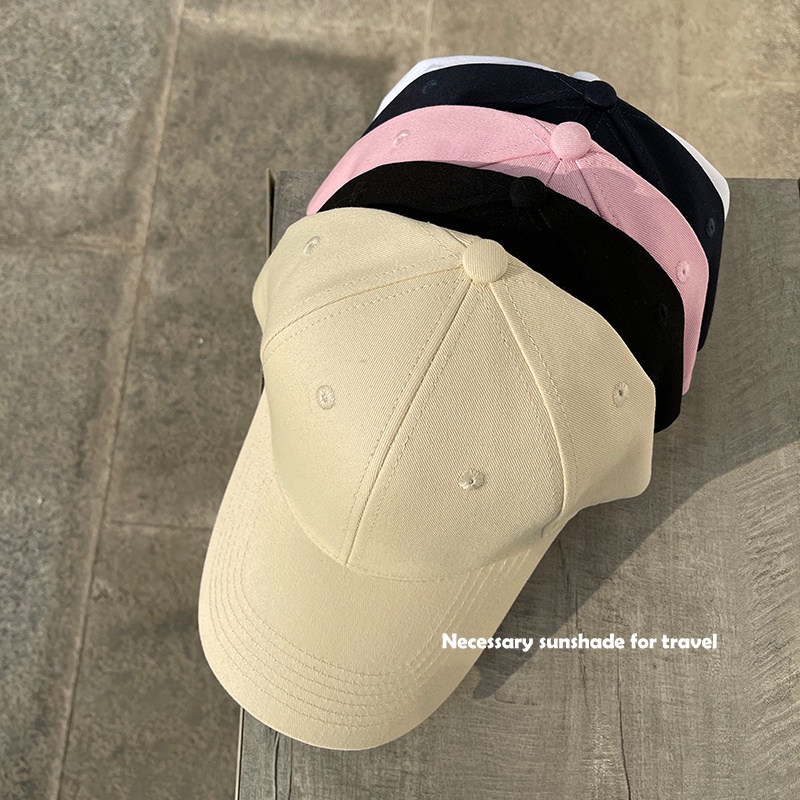 Topi Baseball Warna Polos Gaya Harajuku Untuk Olahraga