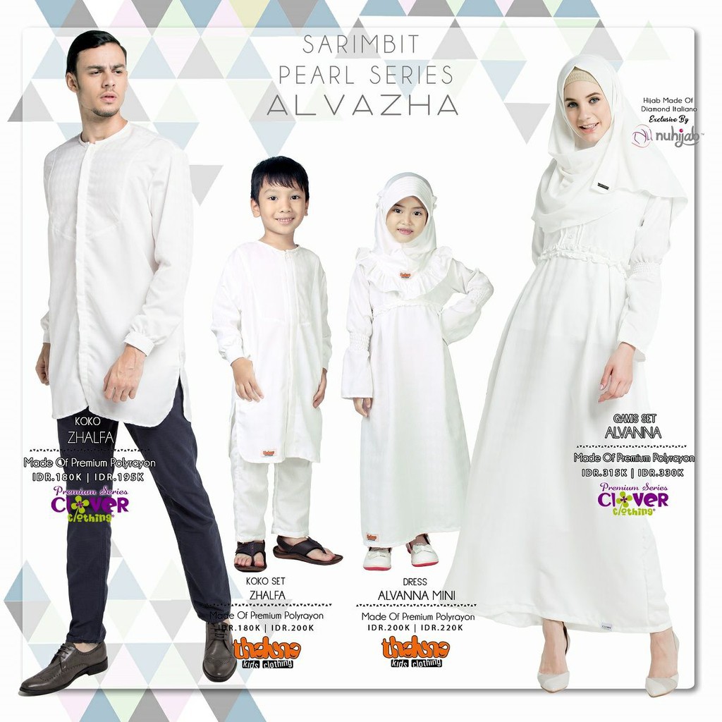 40+ Trend Terbaru Baju Muslim Couple Keluarga Warna Putih