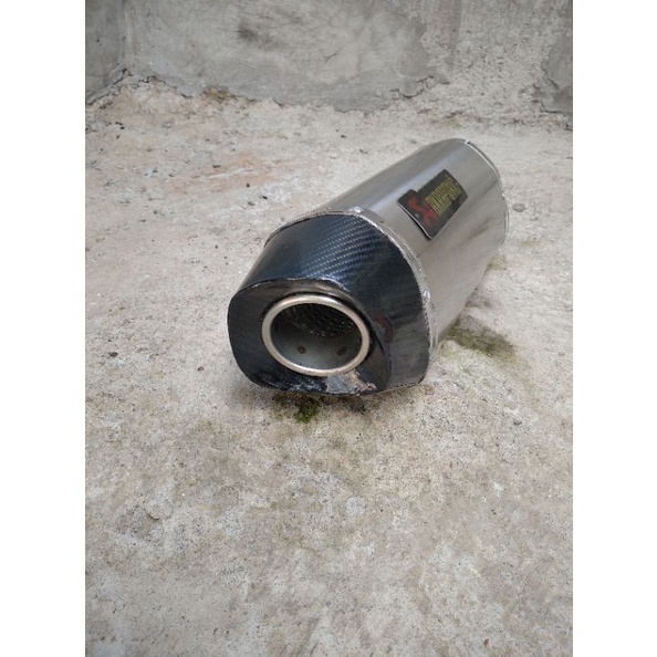 Knalpot racing akrapovic NMAX old/new  AEROX VARIO 125/150  PCX BEAT SCOOPY  fino XRIDE MIO LEXI DLL-4