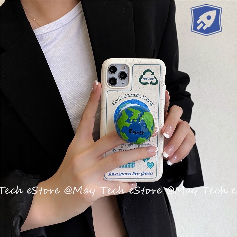 Casing iPhone Planet Bumi Keep Earth Green iPhone X XS XR XSMAX 11 12 13 PRO PROMAX