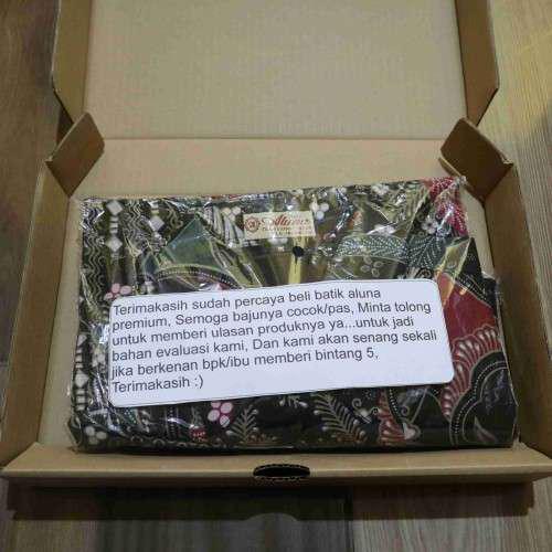 Baju Batik Cowok Lengan Panjang Terbaru Kemeja Batik Pria Lengan Panjang Original Batik Aluna Gba086