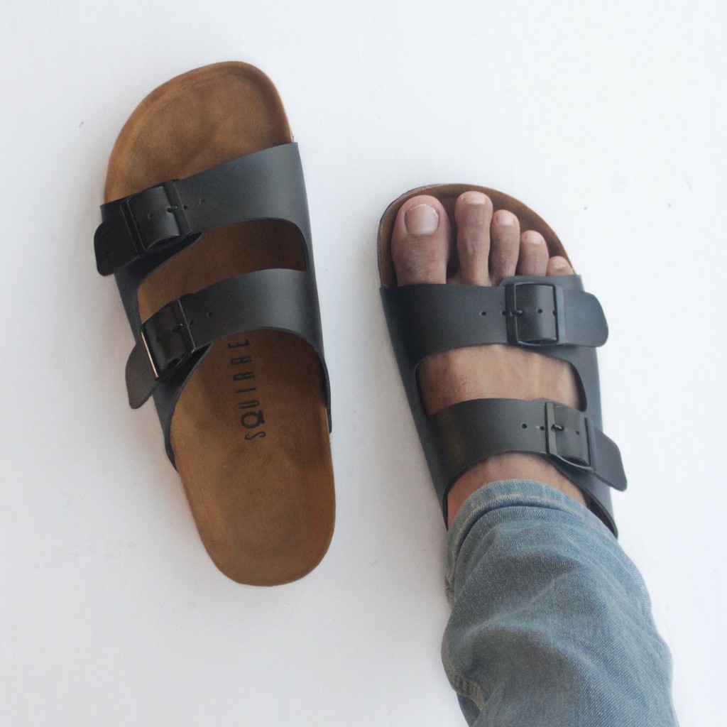 ADSON BLACK |FORIND x Squirrel| Sendal Strap Original Santai Kasual Pria/Wanita Sandal Footwear Ori