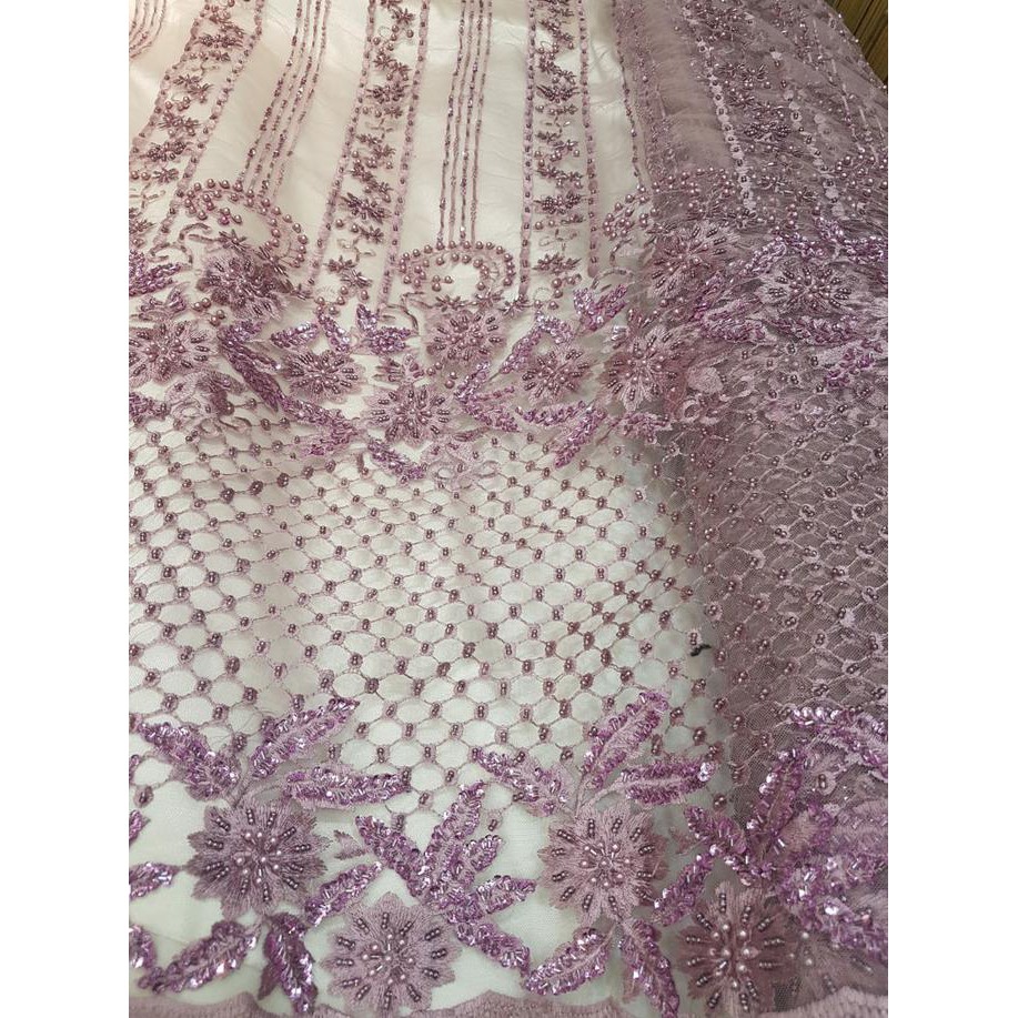 promo kain tile mutiara full / tile payet. bahan kebaya, gaun, dress terbaru