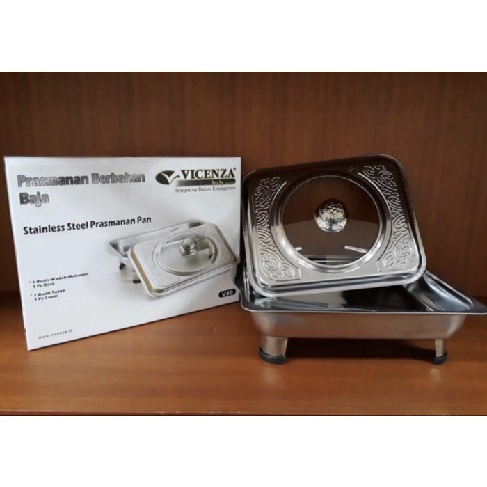 Piring Saji Stainless Steel Prasmanan Pan Vicenza V30 / Prasmanan Berbahan Baja