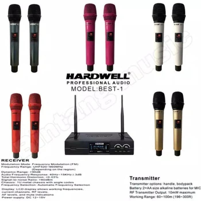 mic wireless hardwell best 1 HANDLE ORYGINAL hardwell best1