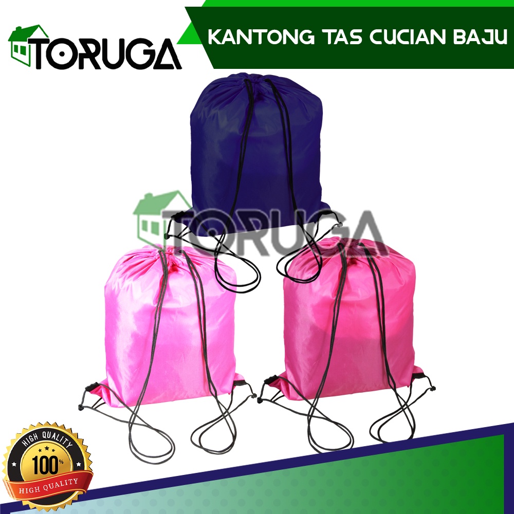 Kantong Cucian Baju Laundry Bag 10Kg 43x24 Cm Tas Keranjang Pakaian Kotor