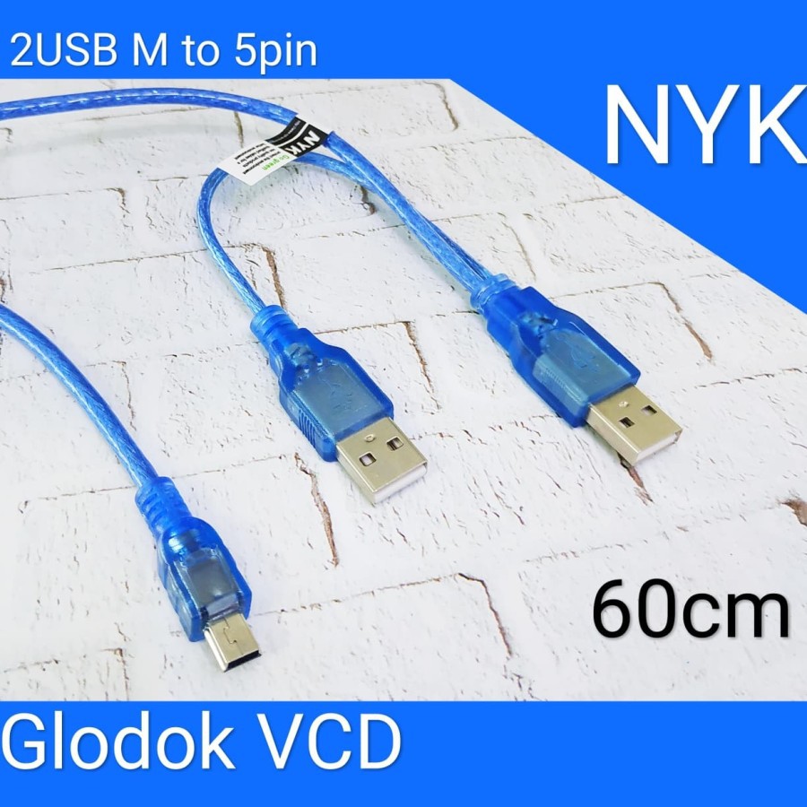 NYK Kabel 2 USB to 5 Pin Mini