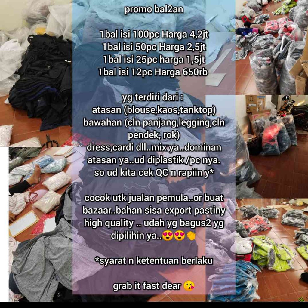 Jual Promo paket usaha Baju Branded Original Ball An