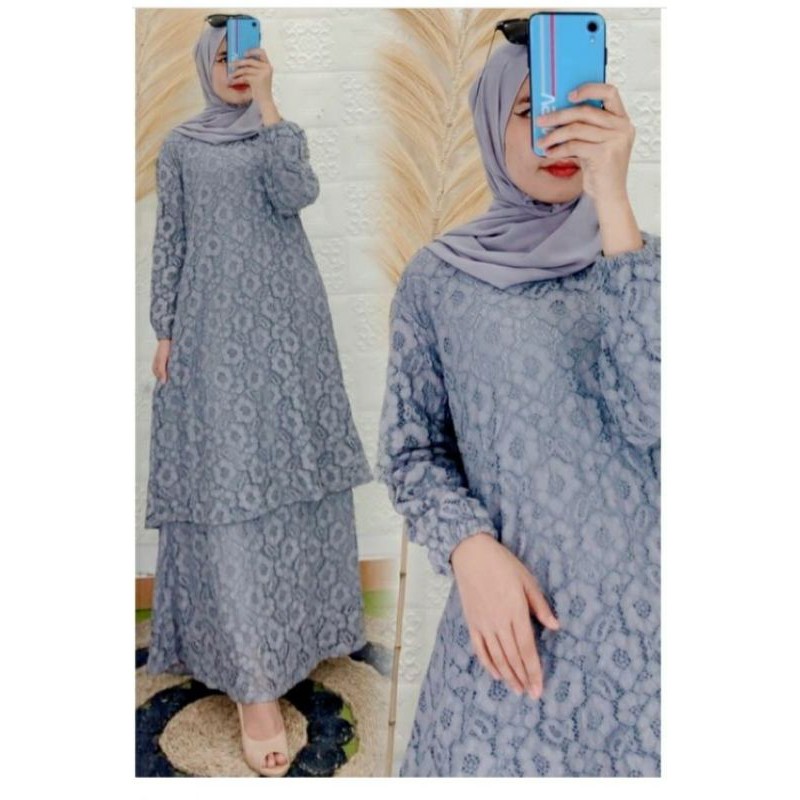 gamis malaysia brokat