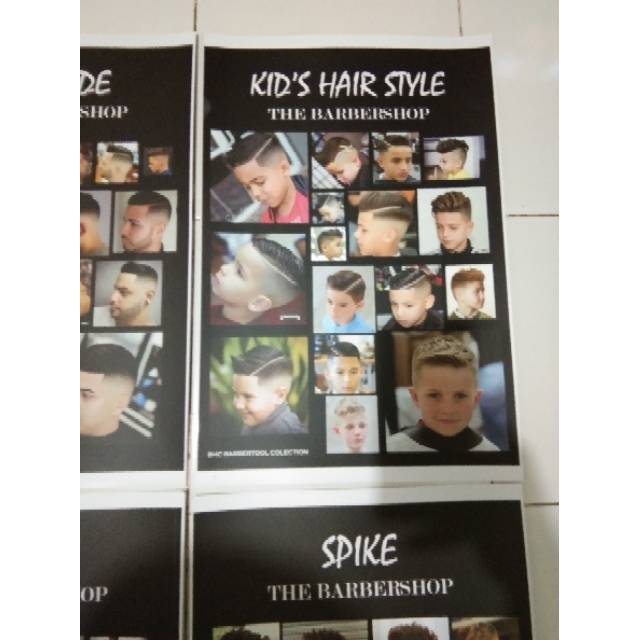 BAYAR DI TRMPAT Poster barber shop pangkas rambut barbersho potongan model gaya rambut pria TERBARU