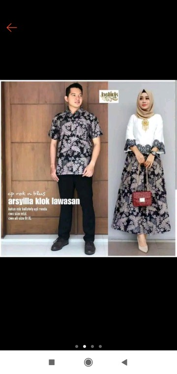 Batik Couple Rok N Blouse Arsyilla Klok Lawasan