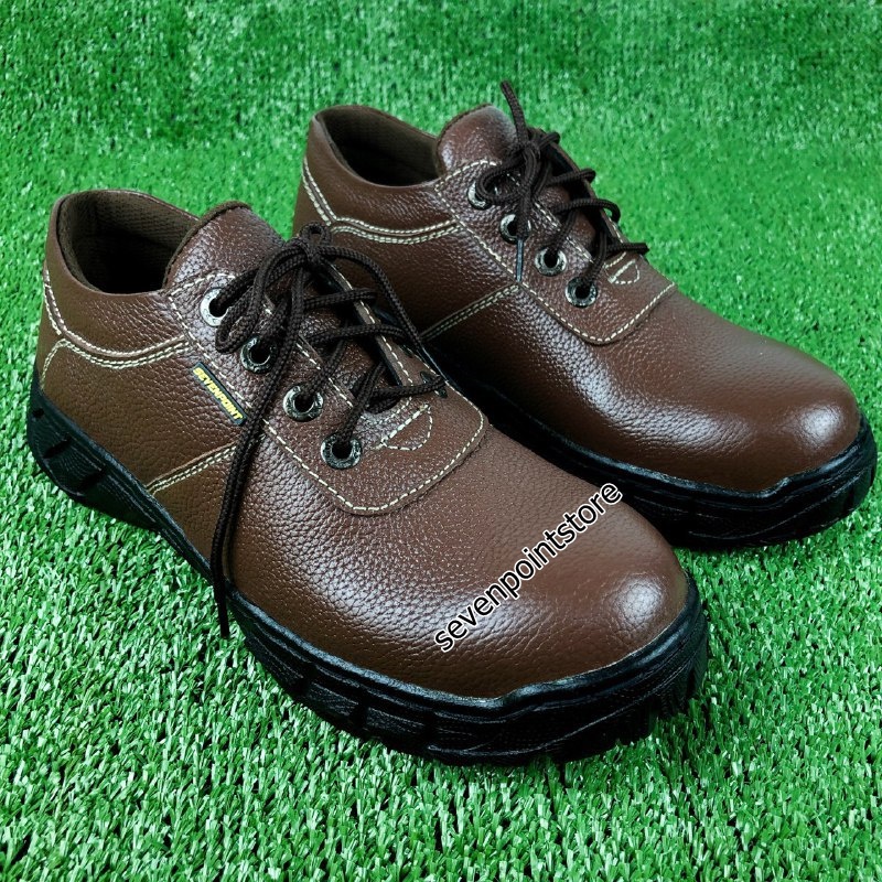 Sepatu Safety Pria Original Kulit Asli Sefty Shoes Cowok Tali Safty Septi Lapangan Ujung Besi Proyek Industry Spatu Savety 03