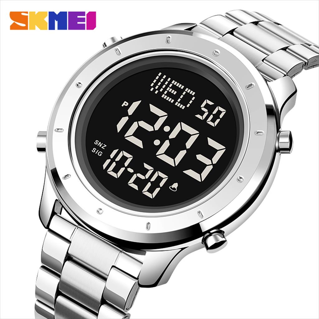 Jam Tangan Pria Digital SKMEI 1864 Stainless Steel Original 3 atm SKMEINDONESIA