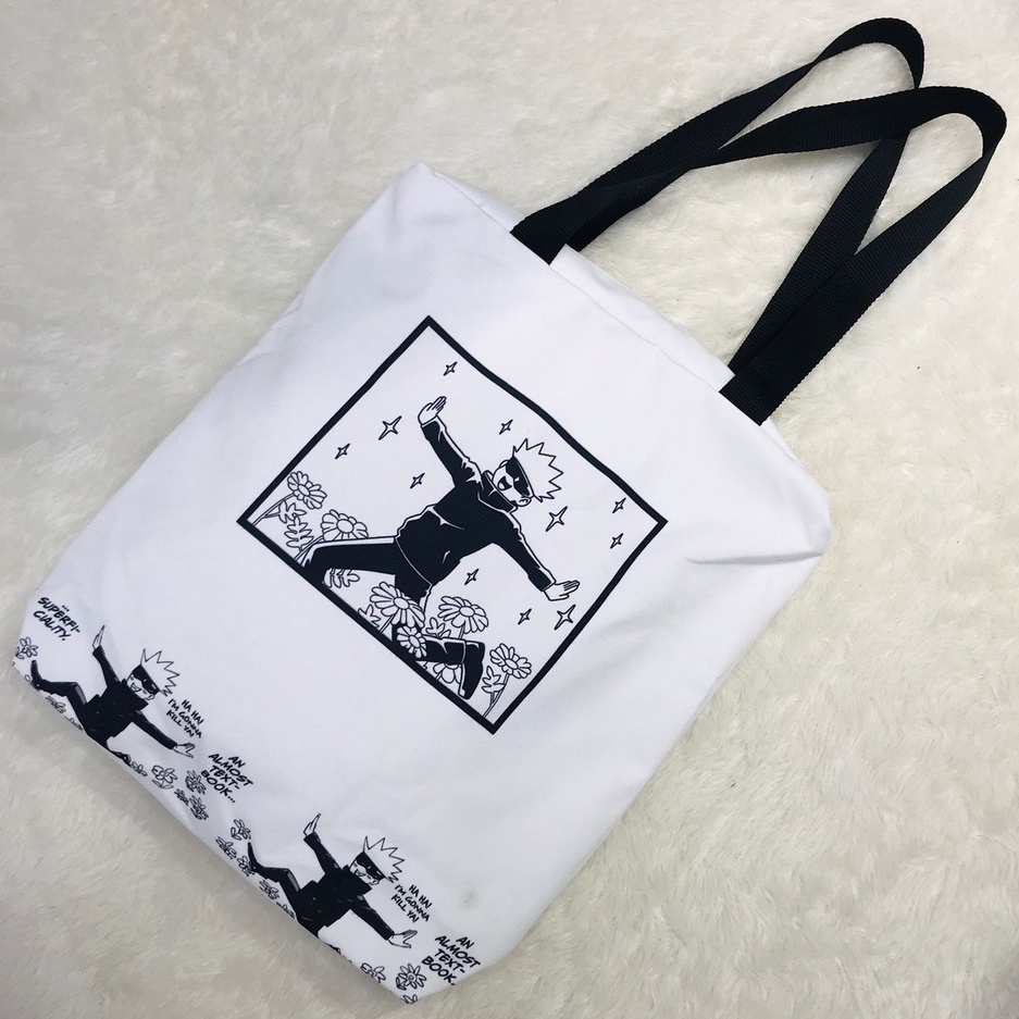 Totebag Premium Gojo Satoru White Anime Manga Jujutsu Kaisen Tas Anime