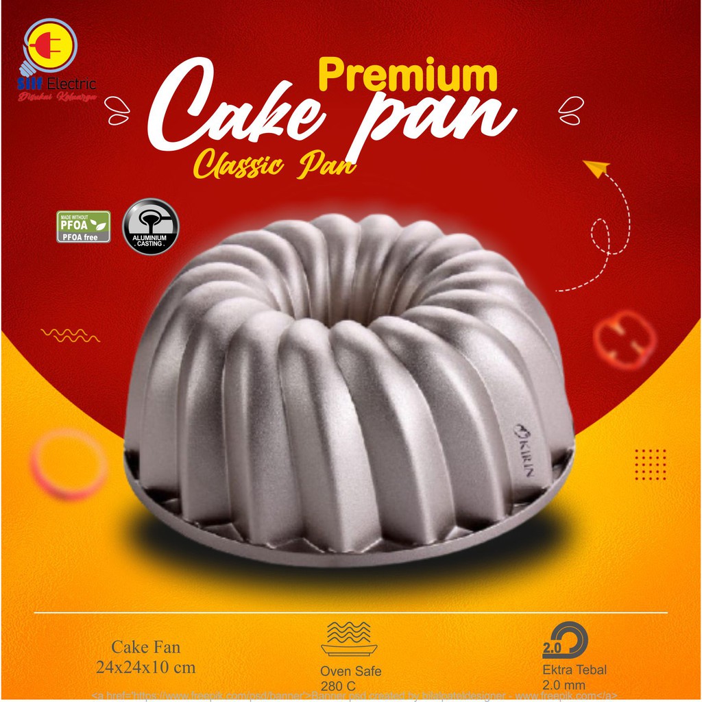 Kirin Premium Cake Pan Die Cast Cetakan Kue Premium Champagne Gold 24 Cm - Classic