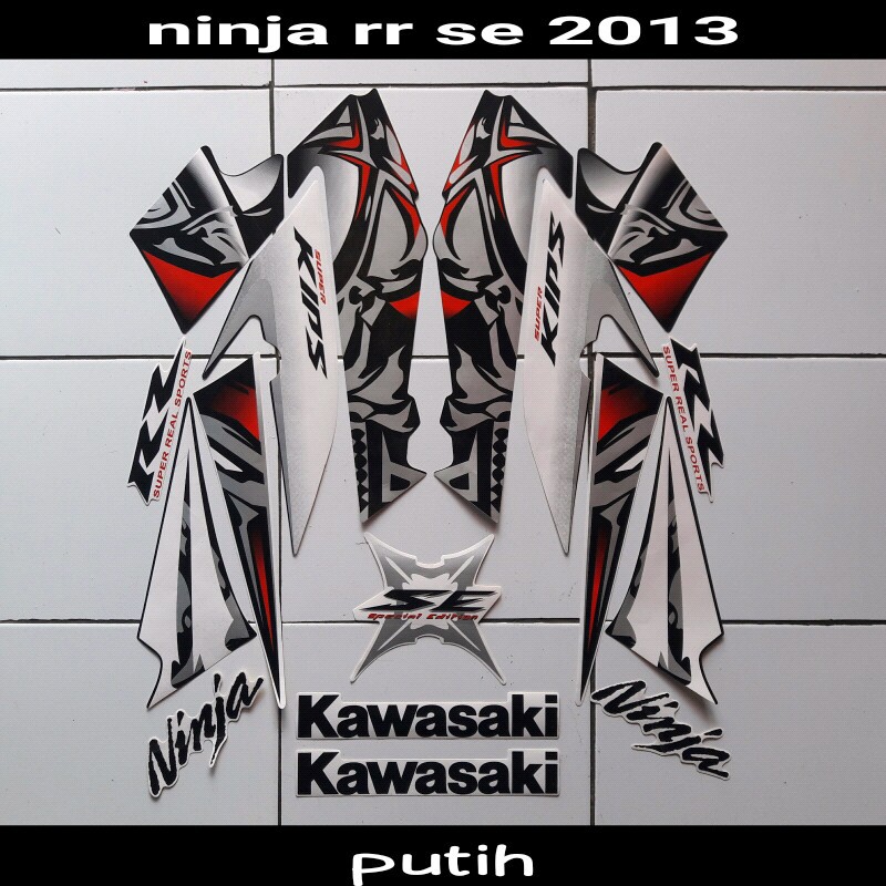 sticker motor ninja rr se 2013 putih
