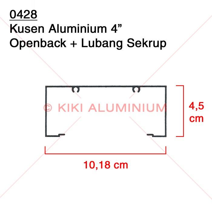 Kusen Aluminium 4" (60560) - Merk : ALEXINDO - Pjg. 6 meter