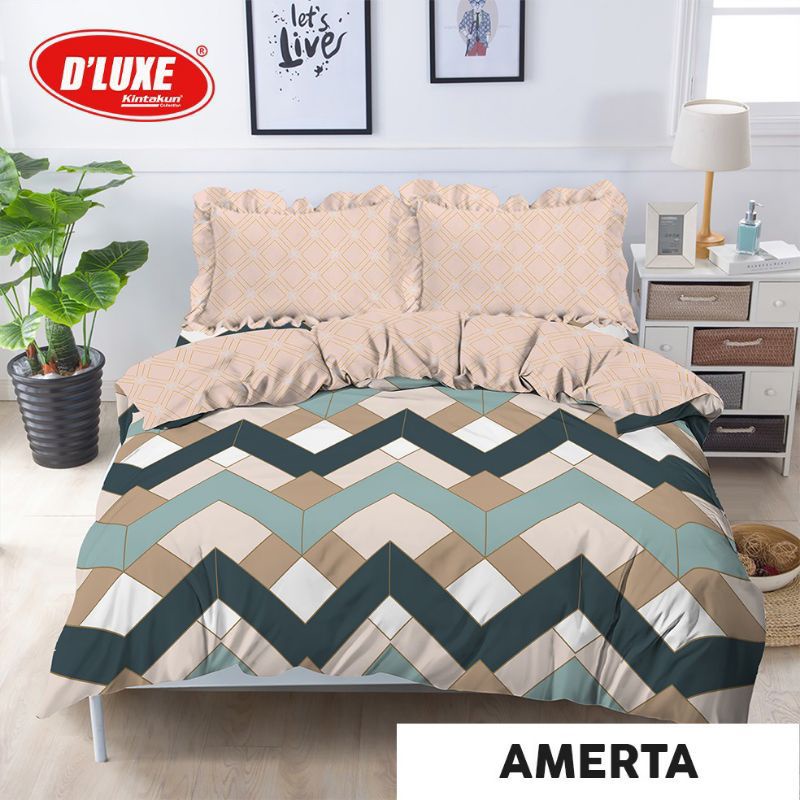 KINTAKUN - Bedcover Kintakun Dluxe King 180x200 Amerta / Bedcover Set Sprei Rumbai Kintakun