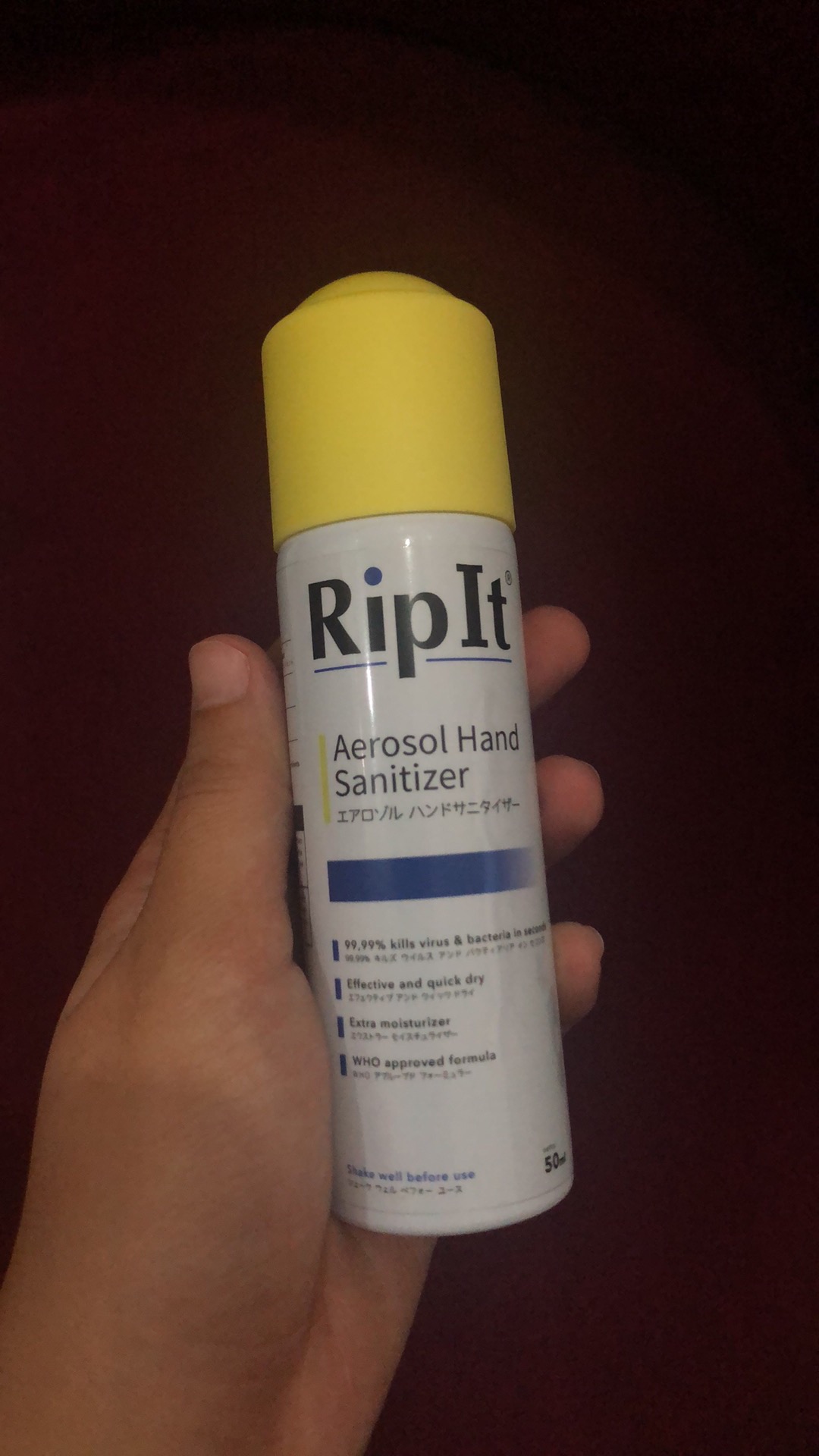 Rip It Aerosol Hand Sanitizer