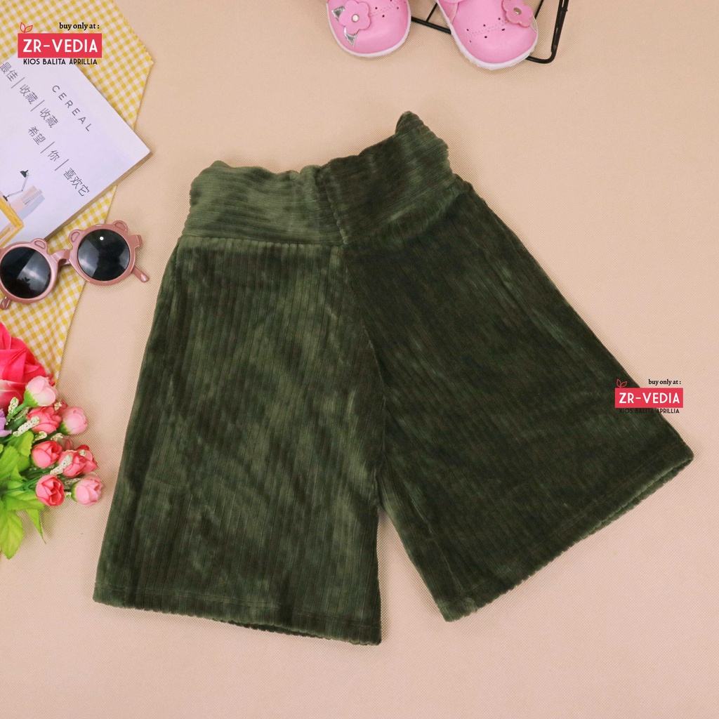 Kulot Anak Premium uk 1-4 Tahun / Celana Codoray 3per4 Anak Perempuan Skirt Bawahan Polos Pendek Pants Murah ZR Vedia