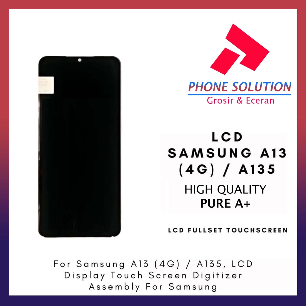 LCD Samsung A13 4G/A135 Fullset Touchscreen Original 100% // Supplier LCD Samsung - Garansi 1 Bulan